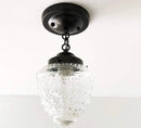 Antique Acorn Glass Ceiling Light with Chain | 6″
