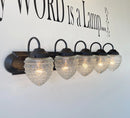 Antique Acorn Glass VANITY Light - 3 Sizes