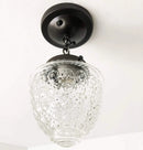 Antique Acorn Glass Ceiling Light with Chain | 6″
