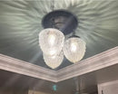 Antique Acorn Glass Ceiling Light | 3-Light Chain Trio by The Lamp Goods