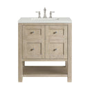 James Martin Breckenridge 30" Single Bathroom Vanity, Whitewashed Oak