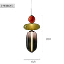 Italian Candy Glass Pendant Light in Black or White