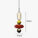 Italian Candy Glass Pendant Light in Black or White