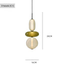Italian Candy Glass Pendant Light in Black or White