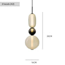 Italian Candy Glass Pendant Light in Black or White