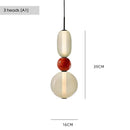 Italian Candy Glass Pendant Light in Black or White