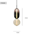 Italian Candy Glass Pendant Light in Black or White
