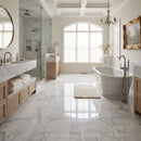Italian Carrara Polished Marble Tiles 18x18