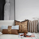 GobekUsa Italian Light Luxury Brown Cushion Cover for Sophisticated Home Decor.
