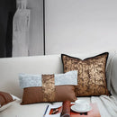 GobekUsa Italian Light Luxury Brown Cushion Cover for Sophisticated Home Decor.