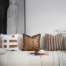 GobekUsa Italian Light Luxury Brown Cushion Cover for Sophisticated Home Decor.