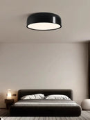 GobekUsa Italian Minimalist Round LED Ceiling Lamp Black White Bedroom Light