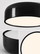 GobekUsa Italian Minimalist Round LED Ceiling Lamp Black White Bedroom Light