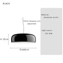 GobekUsa Italian Minimalist Round LED Ceiling Lamp Black White Bedroom Light