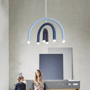 Italian Rainbow U-Shaped Pendant Light in Cream Aluminum