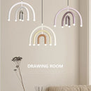 Italian Rainbow U-Shaped Pendant Light in Cream Aluminum