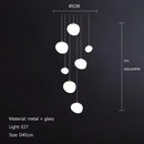 GobekUsa Gregg Pendant Lamp: White Bubble Glass Italian Design for Home, Kitchen, Restaurant