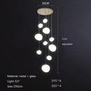 GobekUsa Gregg Pendant Lamp: White Bubble Glass Italian Design for Home, Kitchen, Restaurant