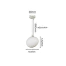 GobekUsa Gregg Pendant Lamp: White Bubble Glass Italian Design for Home, Kitchen, Restaurant