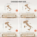 Wooden Map of Italy – Gold
