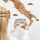 Wooden Map of Italy – Oak