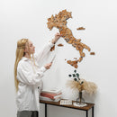 Wooden Map of Italy – Oak