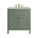 James Martin Chicago 30" Single Bathroom Vanity, Smokey Celadon