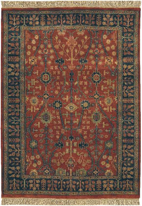 Schleibheim Traditional Burgundy Area Rug