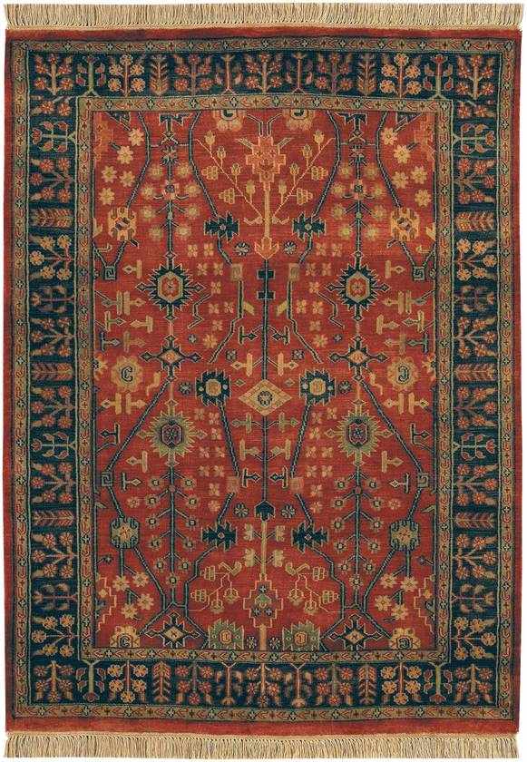 Schleibheim Traditional Burgundy Area Rug