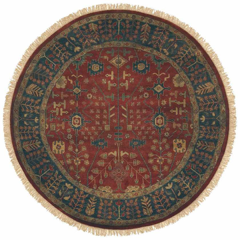 Schleibheim Traditional Burgundy Area Rug