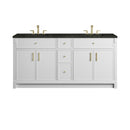 James Martin Bellshire 72" Double Bathroom Vanity, Bright White