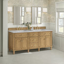 James Martin Lorelai 72" Double Bathroom Vanity, Light Natural Oak