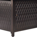 Aluminum 48-in Rectangular Propane Fire Table, Beads, Covers and Lid