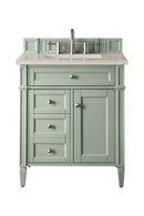 James Martin Brittany 30" Single Bathroom Vanity, Sage Green