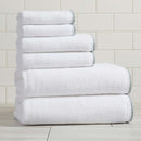 Cotton Border-Stitched 6-Piece Towel Set - Valery Collection by Great Bay Home