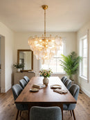 Iviana Iridescent Clear Disc Chandelier