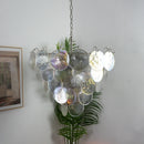 Iviana Iridescent Clear Disc Chandelier