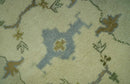 Ivory and Blue 6x9 Hand Knotted Traditional Oriental Oushak wool area rug by The Rug Decor