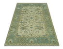 Ivory and Blue 6x9 Hand Knotted Traditional Oriental Oushak wool area rug by The Rug Decor