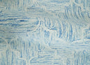 Ivory and Blue Modern Geometric Hand Tufted Natural Wool Area Rug - Made to Order by The Rug Decor
