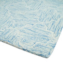 Ivory and Blue Modern Geometric Hand Tufted Natural Wool Area Rug - Made to Order by The Rug Decor