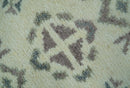 Ivory and Brown Traditional Hand Knotted Multi Size wool Area Rug