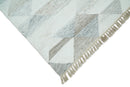 Ivory and Gray Boho Kilim Rug made with Fine Wool Blend | SE5