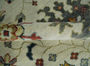 Wool Oushak Area Rug - Ivory and Gray Hand-Knotted Custom Made by The Rug Decor