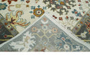 Wool Oushak Area Rug - Ivory and Gray Hand-Knotted Custom Made by The Rug Decor