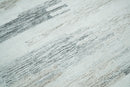 Ivory and Silver fine Wool and Viscose Kilim Rug
