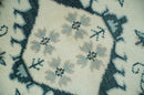 Ivory and Light Blue Wool Area Rug - Hand Knotted Traditional