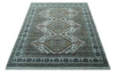 Ivory and Olive 8x10 Hand Knotted Traditional Design wool area rug by The Rug Decor