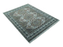 Ivory and Olive 8x10 Hand Knotted Traditional Design wool area rug by The Rug Decor