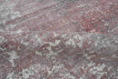 Modern Abstract Pink And Ivory Hand Loom Viscose 6x8 Area Rug